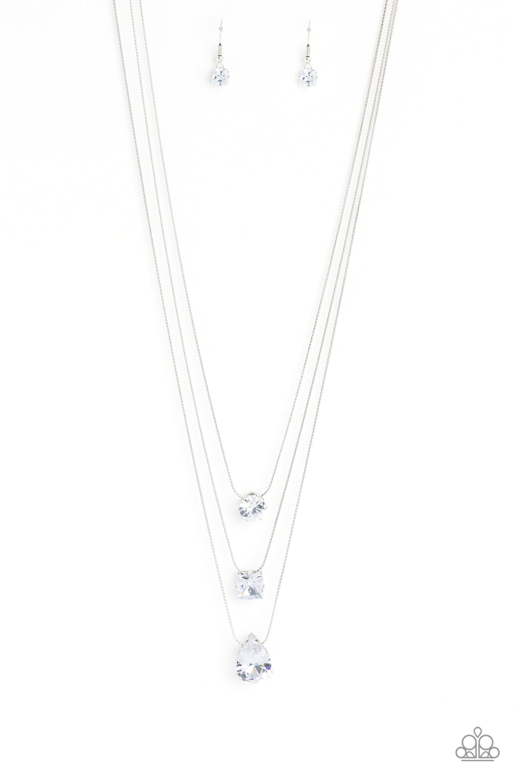 Lustrous Layers White Necklace Paparazzi 829