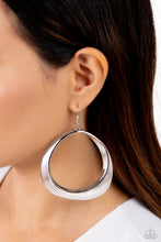 Load image into Gallery viewer, Asymmetrical Action Silver Earrings Paparazzi-833
