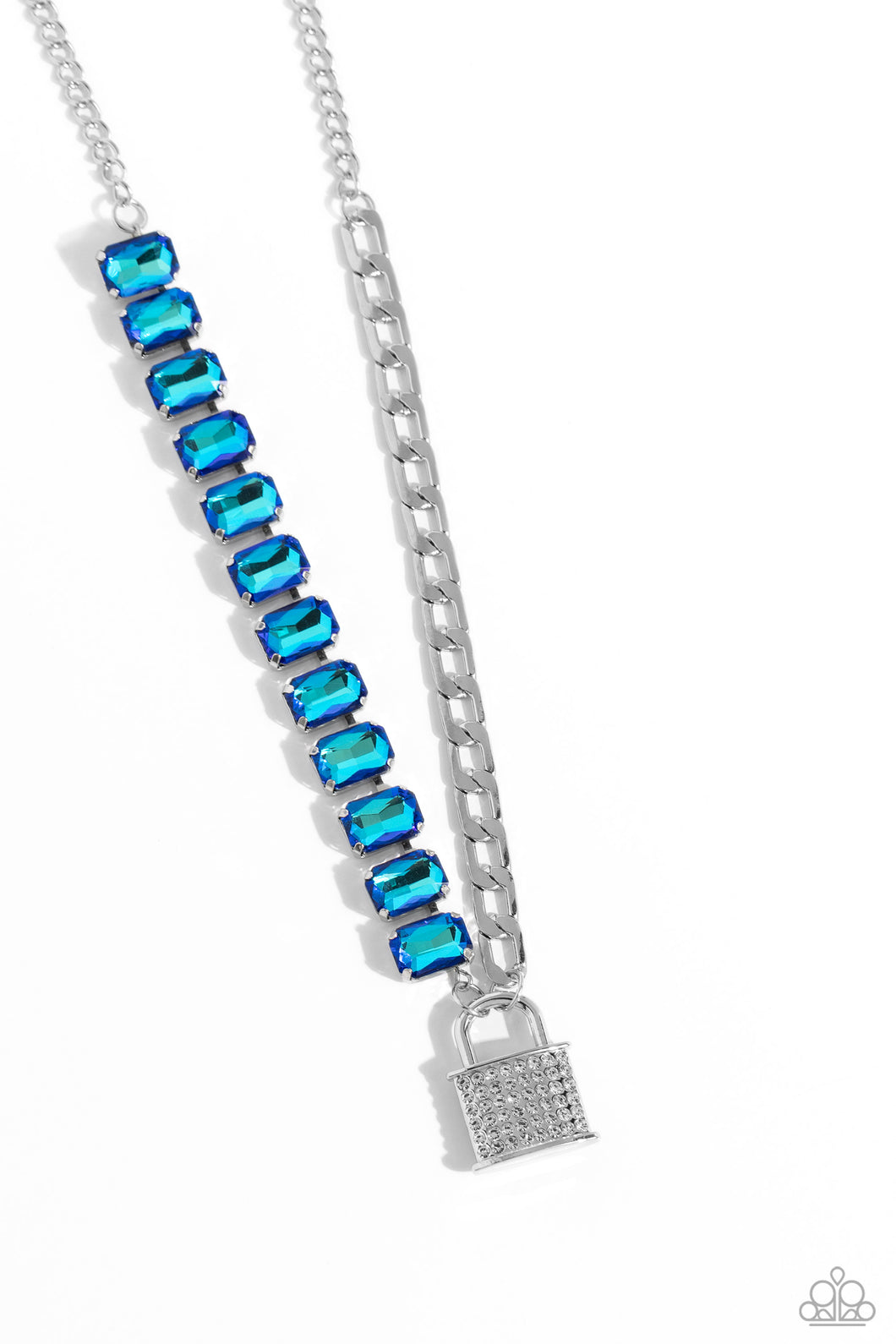 LOCK and Roll Blue Necklace Paparazzi-755