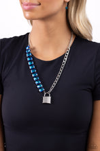 Load image into Gallery viewer, LOCK and Roll Blue Necklace Paparazzi-755
