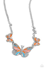 Load image into Gallery viewer, The FLIGHT Direction Orange Butterfly Necklace Paparazzi-762
