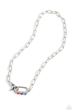 Load image into Gallery viewer, Dont Want to Miss a STRING Silver Necklace Paparazzi-760
