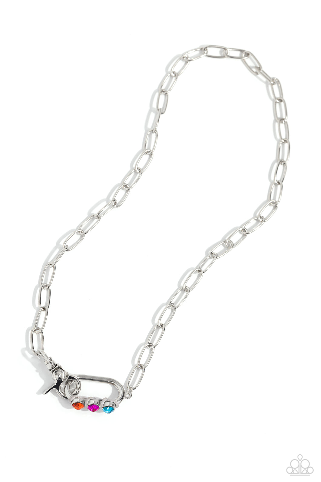 Dont Want to Miss a STRING Silver Necklace Paparazzi-760