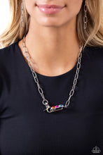 Load image into Gallery viewer, Dont Want to Miss a STRING Silver Necklace Paparazzi-760
