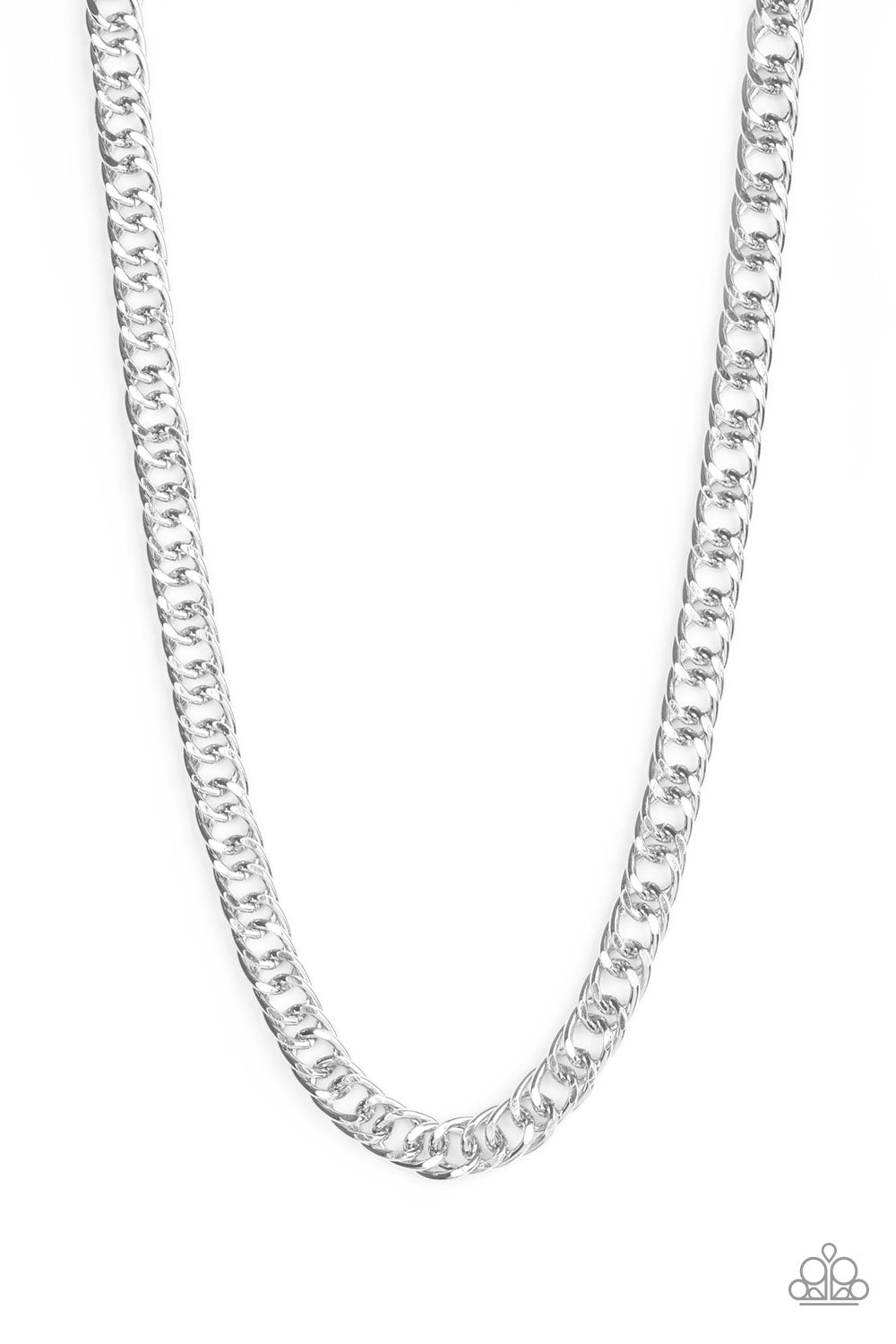 Omega - Silver Necklace Men's Paparazzi-414