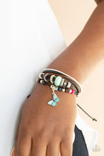 Load image into Gallery viewer, Bodacious Butterfly Blue Bracelet Paparazzi-56
