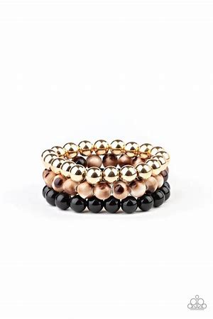 Courageously Couture Black Bracelet Paparazzi