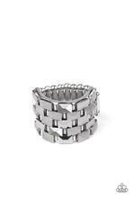 Load image into Gallery viewer, Checkered Couture Silver Ring Paparazzi-271
