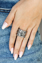 Load image into Gallery viewer, Checkered Couture Silver Ring Paparazzi-271
