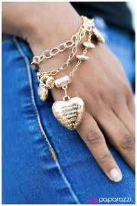 After My Own Heart Gold Bracelet Paparazzi-460