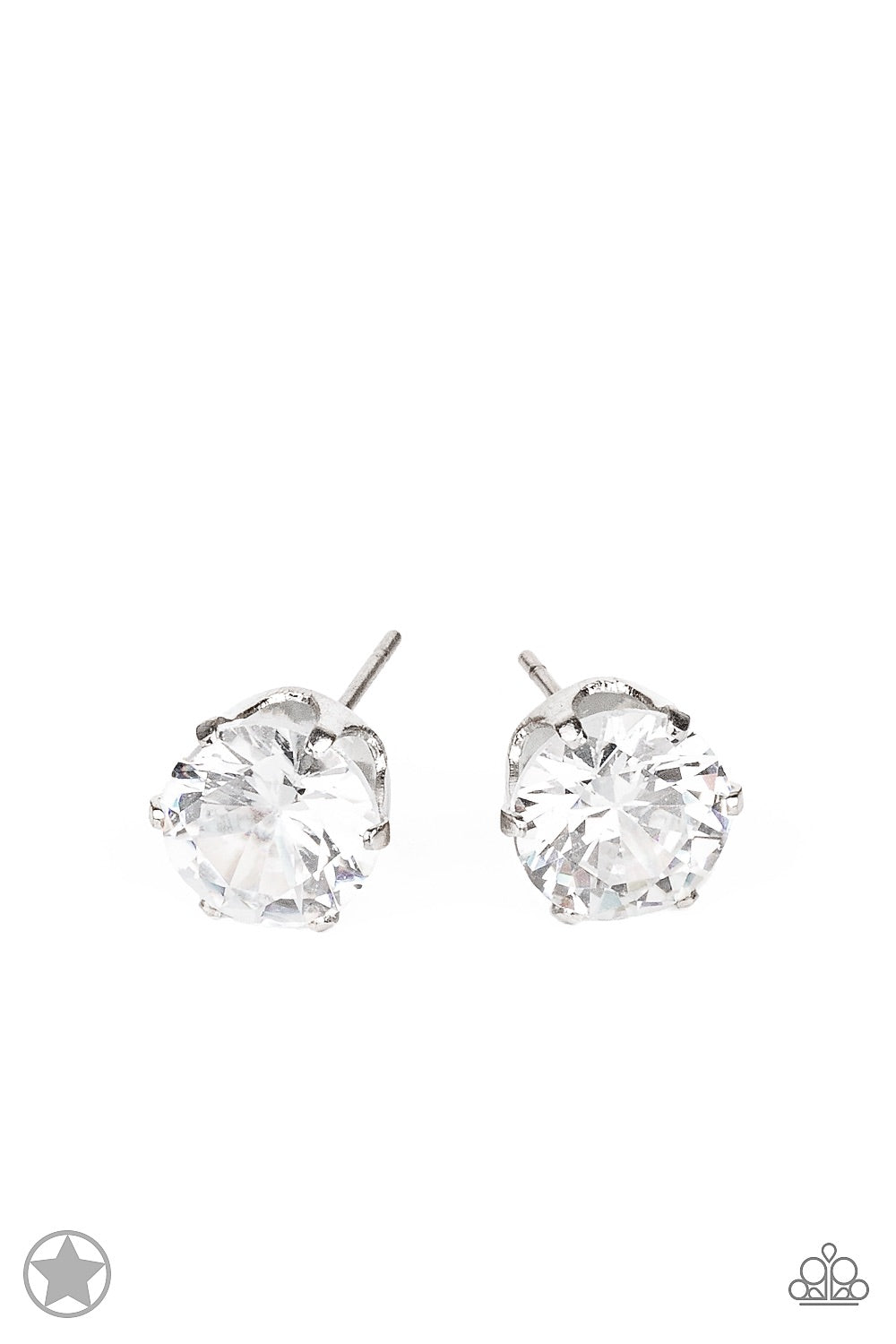 Just In Timeless White  Post Earrings Paparazzi-153