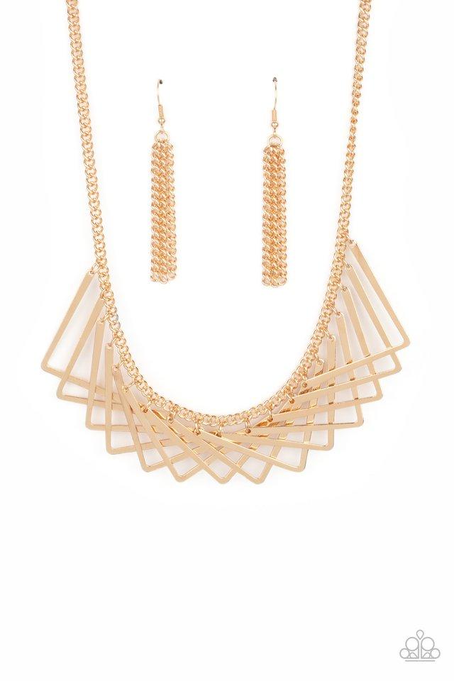 Metro Mirage Gold Necklace Paparazzi-100