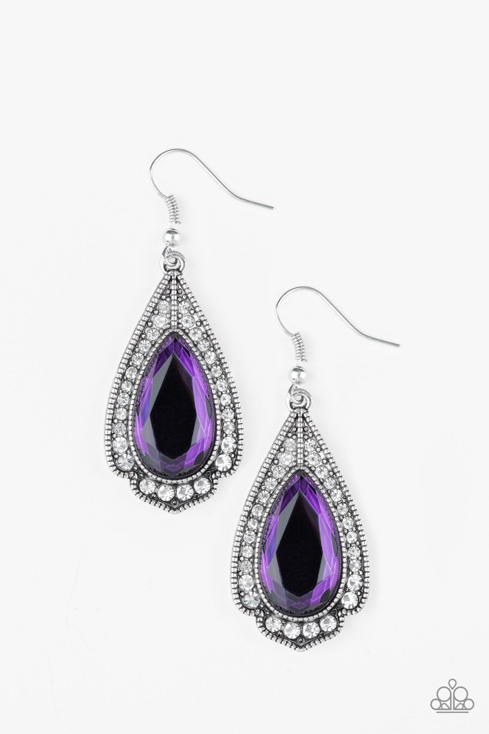 Superstar Stardom Purple Earrings Paparazzi