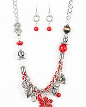 Load image into Gallery viewer, Charmed I Am Sure Red Necklace Paparazzi
