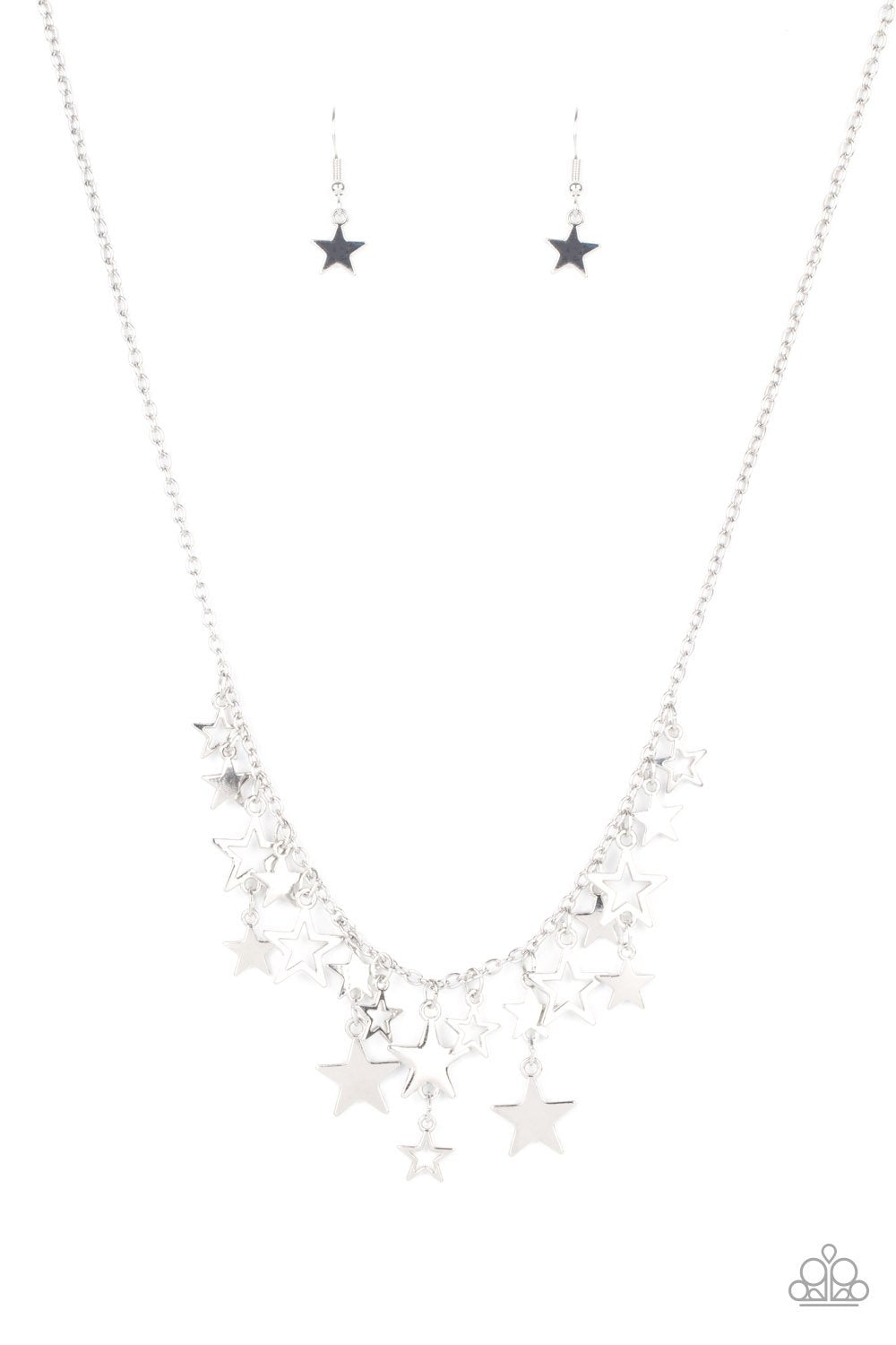 Stellar Stardom Silver Necklace Paparazzi-115