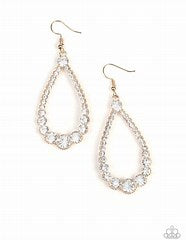 Token Twinkle Paparazzi Gold Earrings Paparazzi-535